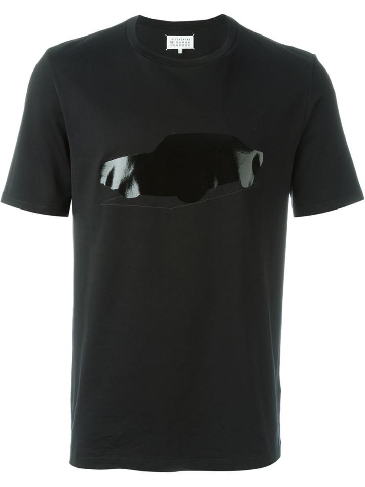 Maison Margiela Car Print T-shirt, Men's, Size: 46, Black, Cotton