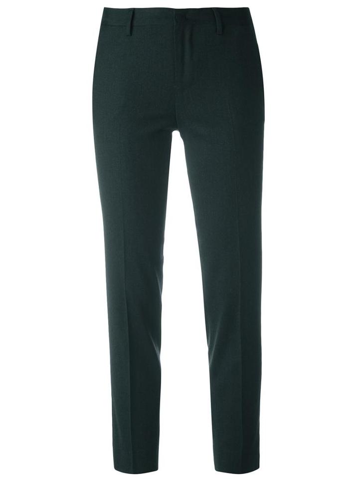 Pt01 Classic Tailored Trousers, Women's, Size: 38, Green, Virgin Wool/viscose/polyester/spandex/elastane
