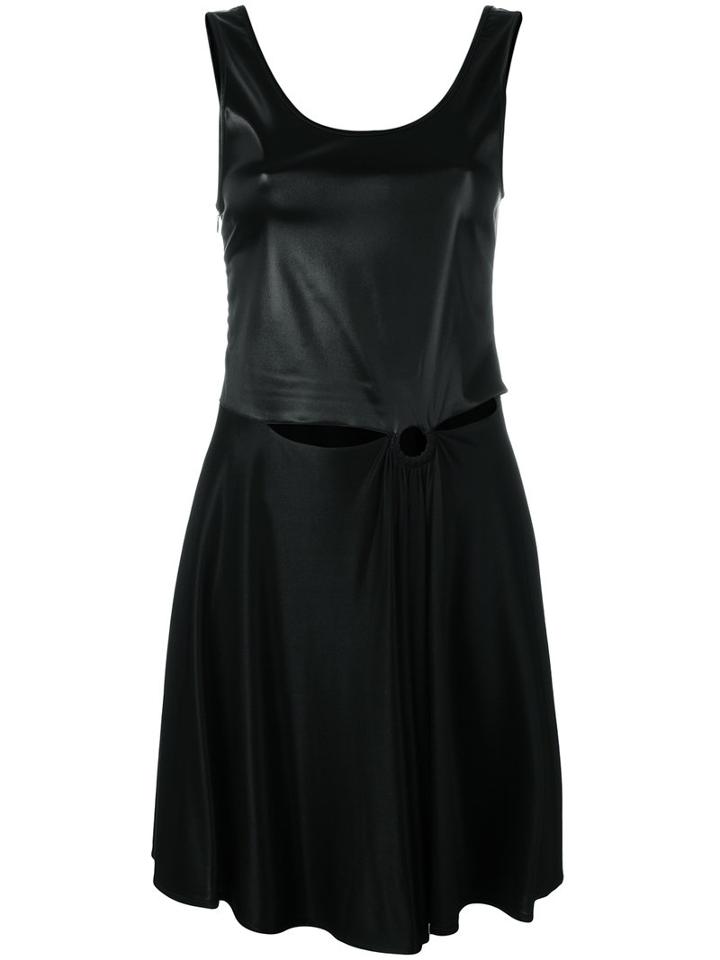 Paco Rabanne - Cut-out Flared Dress - Women - Spandex/elastane/viscose - 38, Black, Spandex/elastane/viscose