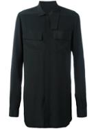 Rick Owens Field Shirt, Size: 46, Black, Silk/acetate