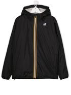K Way Kids Teen Logo Printed Rain Coat - Black