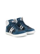 Hogan Kids Rebel Hi-top Sneakers, Girl's, Size: 24, Blue