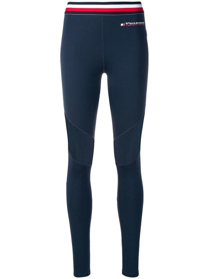 Tommy Hilfiger Mesh-panelled Leggings - Blue