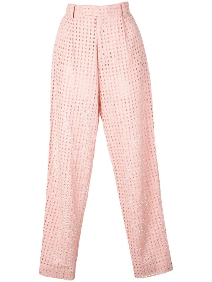 Fleur Du Mal Tapered Eyelet Trousers - Pink