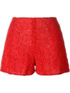 Giamba Macramé Shorts, Women's, Size: 40, Red, Polyester