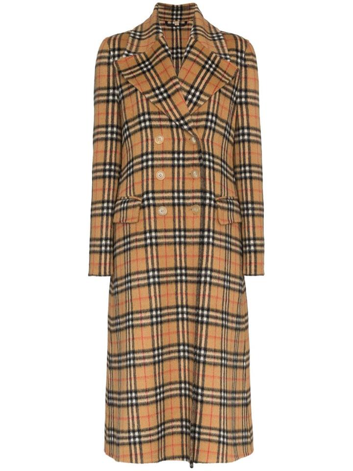 Burberry Aldermoor Alpaca Check Coat - Nude & Neutrals