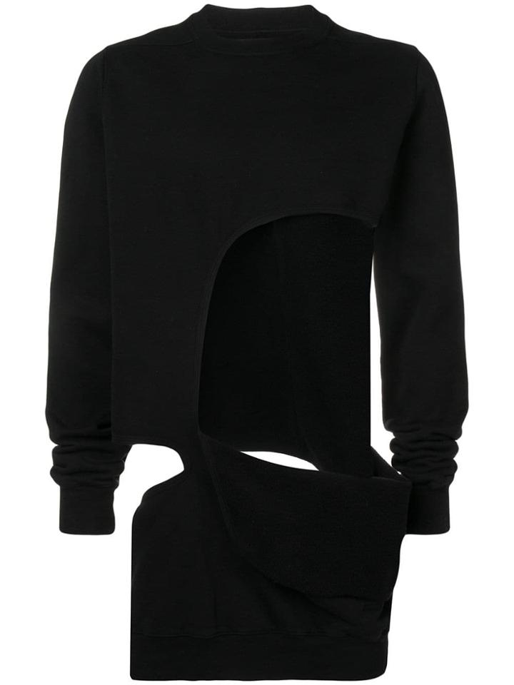 Rick Owens Drkshdw Oversized Cut-out Sweatshirt - Black