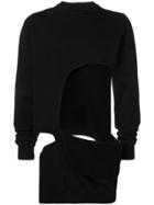 Rick Owens Drkshdw Oversized Cut-out Sweatshirt - Black