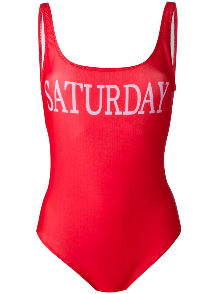 Saturday Swimsuit - Women - Polyester/spandex/elastane - 40, Red, Polyester/spandex/elastane, Alberta Ferretti