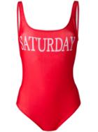 Saturday Swimsuit - Women - Polyester/spandex/elastane - 40, Red, Polyester/spandex/elastane, Alberta Ferretti