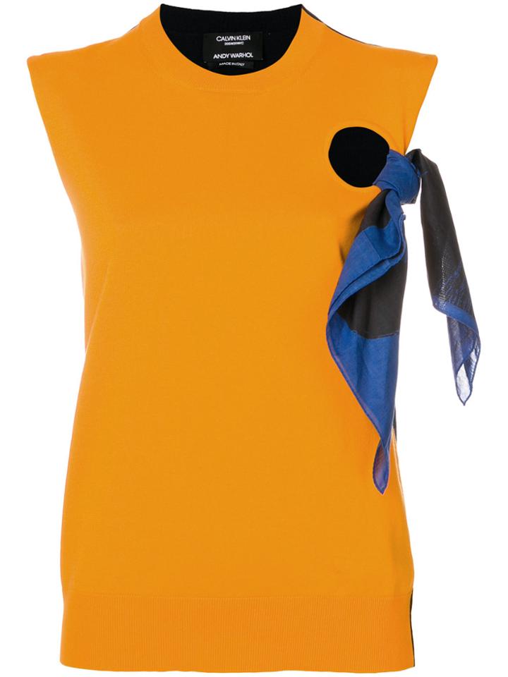 Calvin Klein 205w39nyc Tie Detail Top - Blue