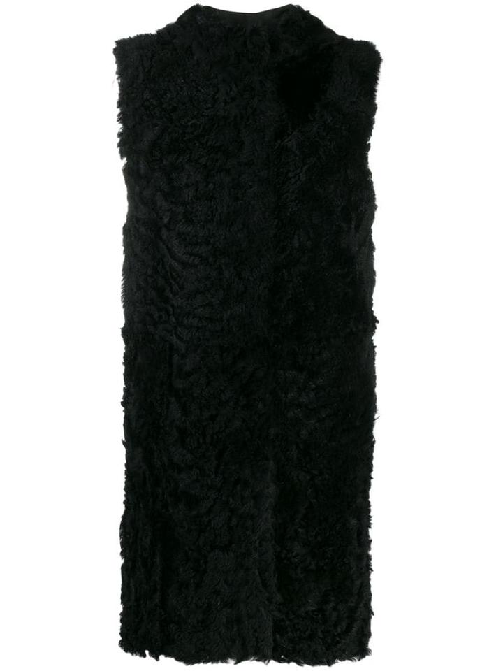 Drome Fur Waistcoat - Black