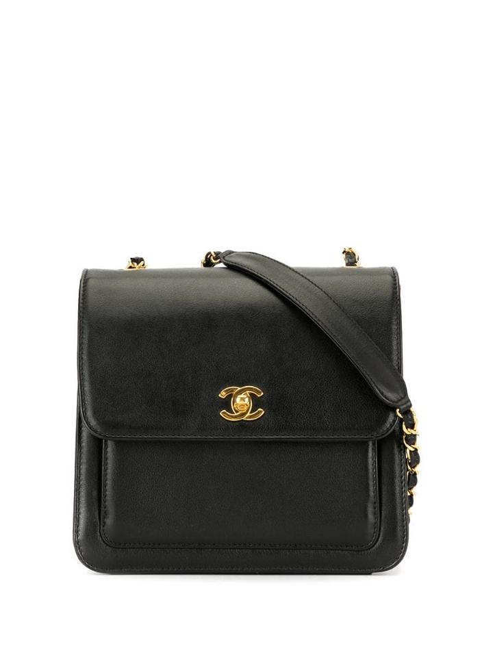Chanel Pre-owned Cc Chain Crossbody Bag - Black