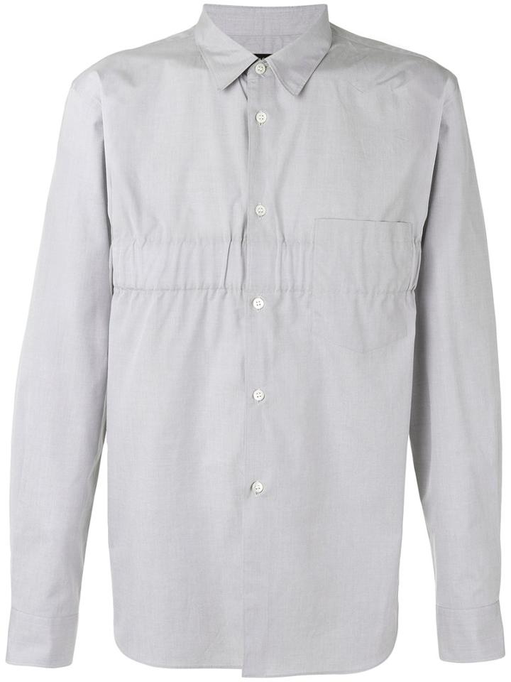 Comme Des Garçons Homme Plus - Gathered Detail Shirt - Men - Cotton - M, Grey, Cotton