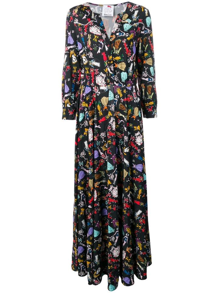 Ultràchic Cowgirl Printed Maxi Dress - Black
