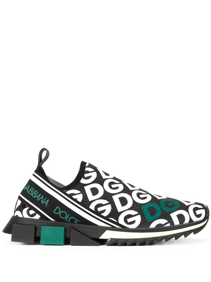 Dolce & Gabbana Sorrento Logo-print Sneakers - Black