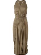 Rick Owens Lilies Sleeveless Draped Dress, Women's, Size: 44, Nude/neutrals, Cotton/polyamide/viscose