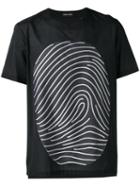 Emporio Armani Digital Print T-shirt, Men's, Size: Medium, Black, Polyester/cotton/viscose/cotton