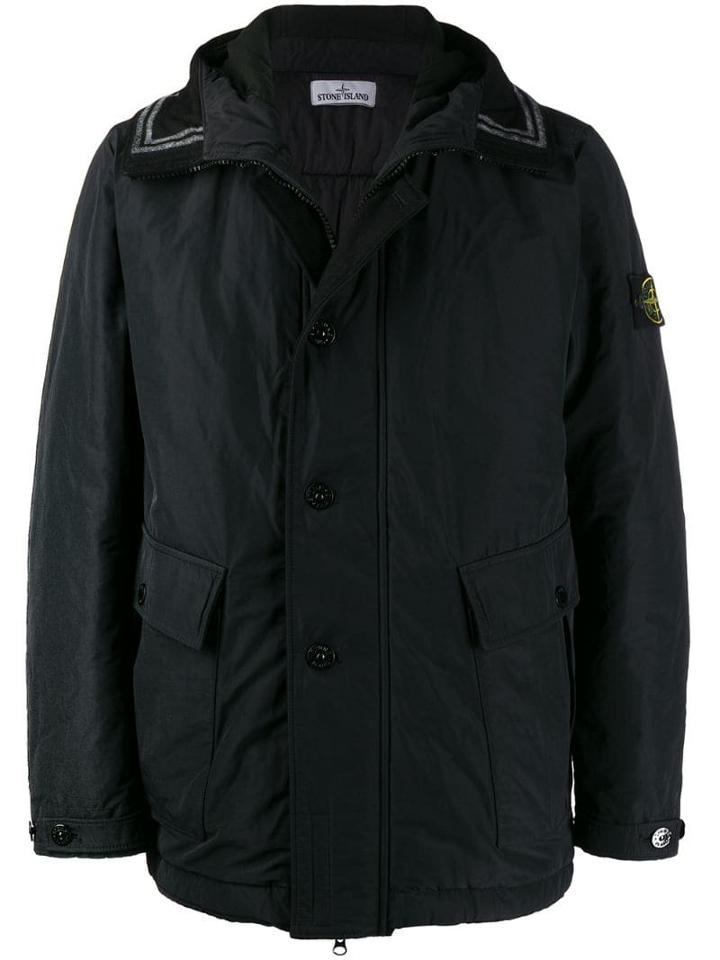 Stone Island Hooded Water-resistant Jacket - Black