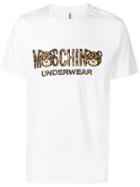 Moschino Leopard Logo T-shirt - White