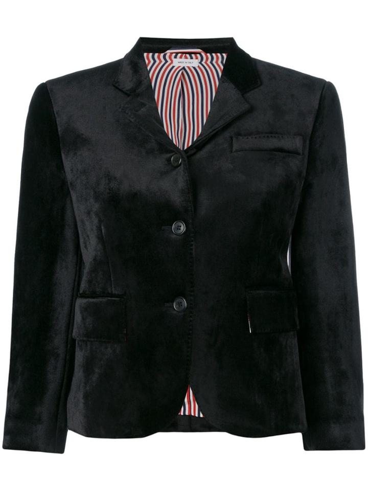 Thom Browne Velvet Sport Coat - Black
