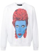 John Richmond - David Bowie Print Sweatshirt - Men - Cotton/polyester - M, White, Cotton/polyester