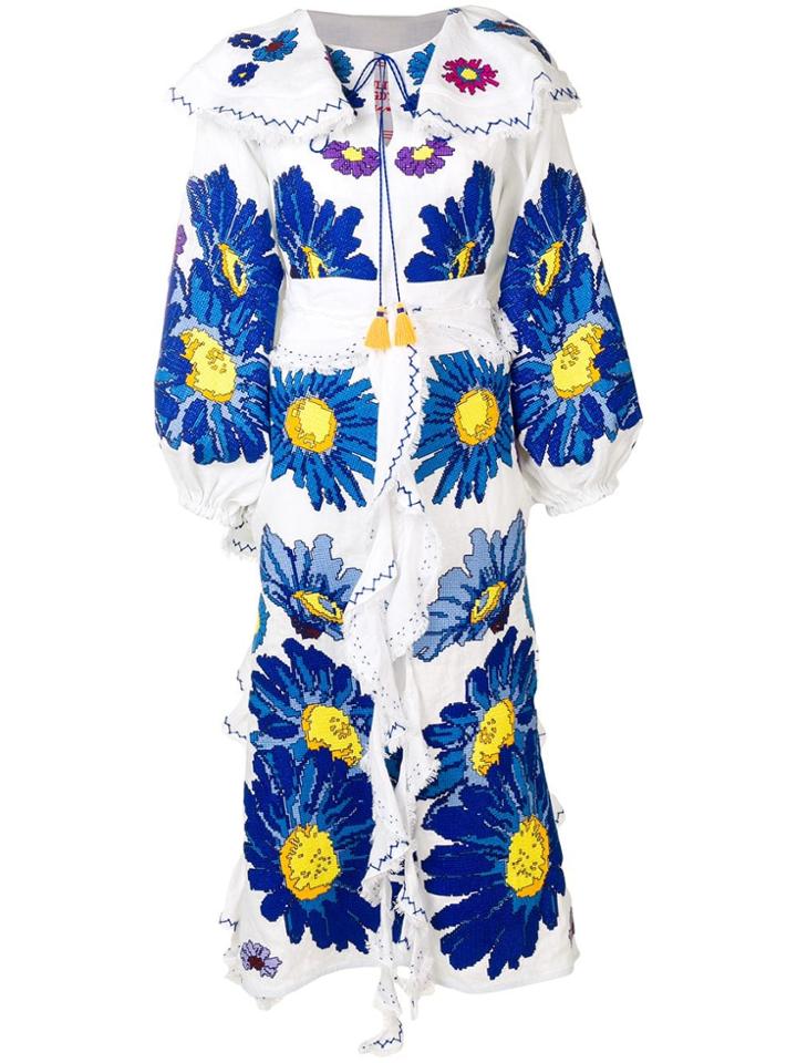 Yuliya Magdych Loves Me Embroidered Dress - White