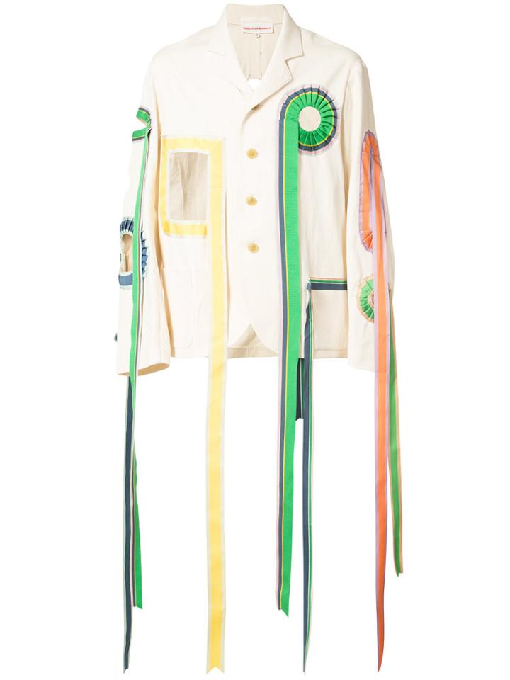 Walter Van Beirendonck Boxy Ribbon Jacket - Nude & Neutrals