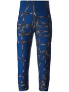 Hermès Vintage Logo Ribbon Print Leggings - Blue