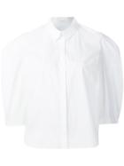 Delpozo Puff Sleeve Blouse, Women's, Size: 38, White, Cotton