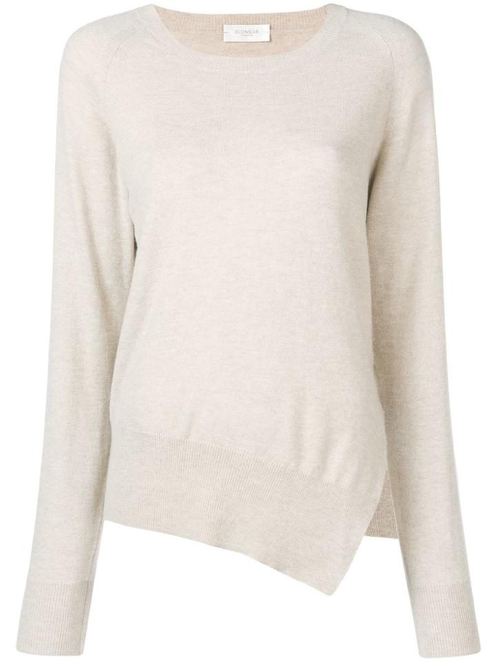 Zanone Side Slit Jumper - Nude & Neutrals