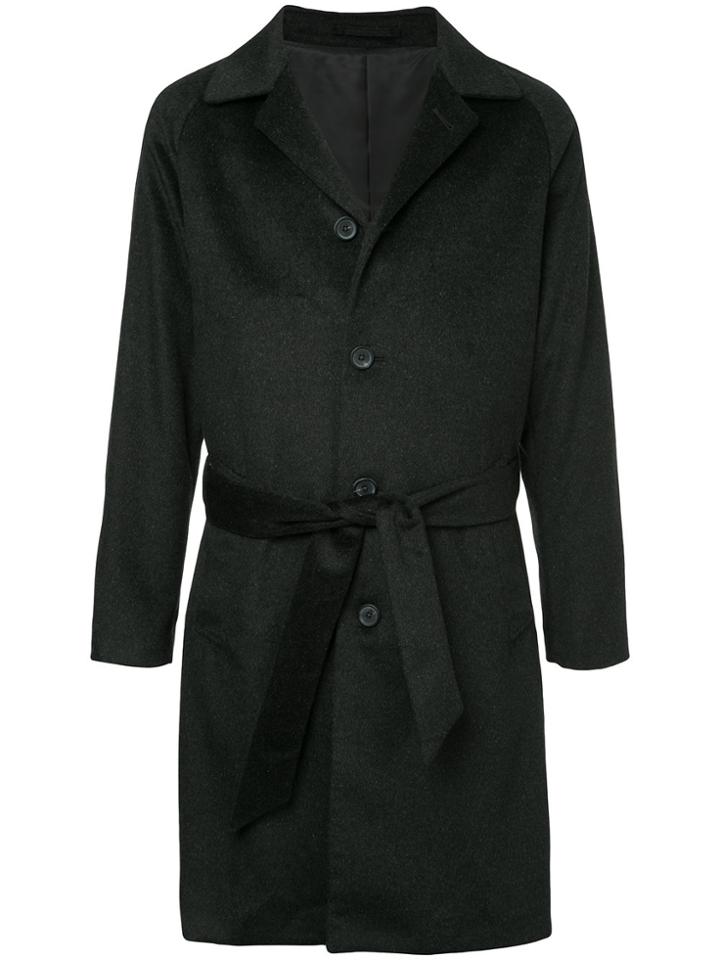 Estnation Mid-length Belted Coat - Grey