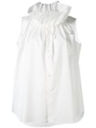 Comme Des Garçons - Frill-detail Blouse - Women - Cotton - S, White, Cotton