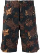 Etro Floral Embroidered Shorts - Blue