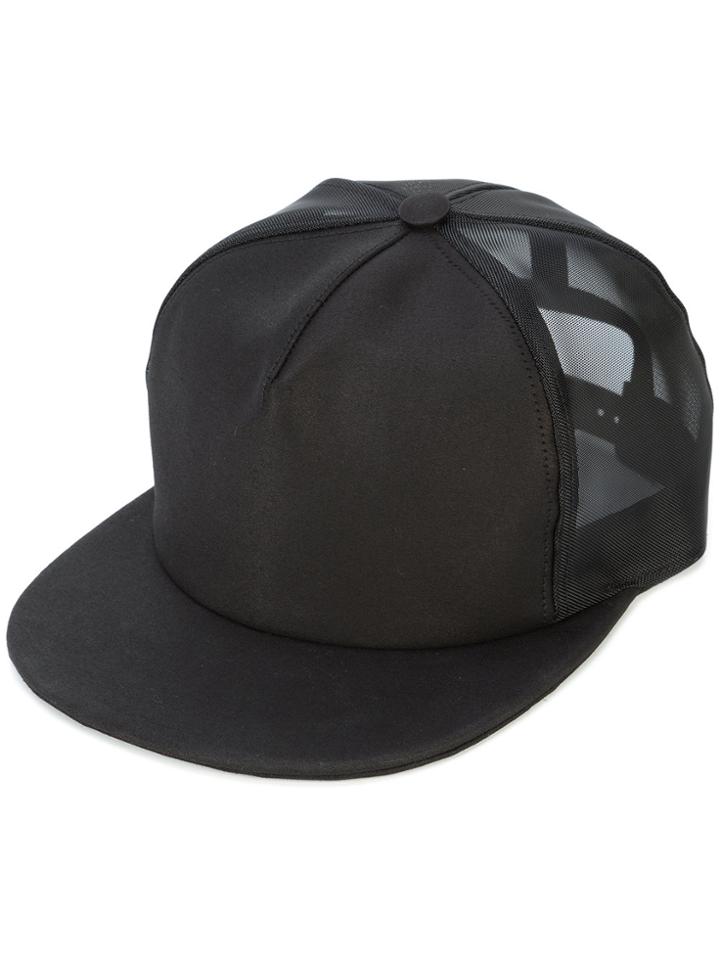 Rick Owens Drkshdw Mesh Panel Baseball Cap - Black