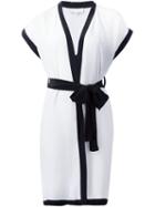 Fleur Du Mal - Short Sleeve Kimono - Women - Silk - Xs, White, Silk