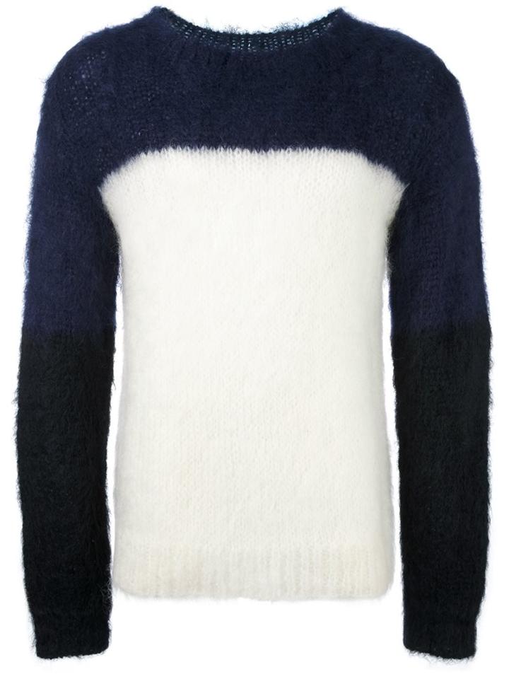 Ganryu Comme Des Garcons Bicolour Round Neck Pullover