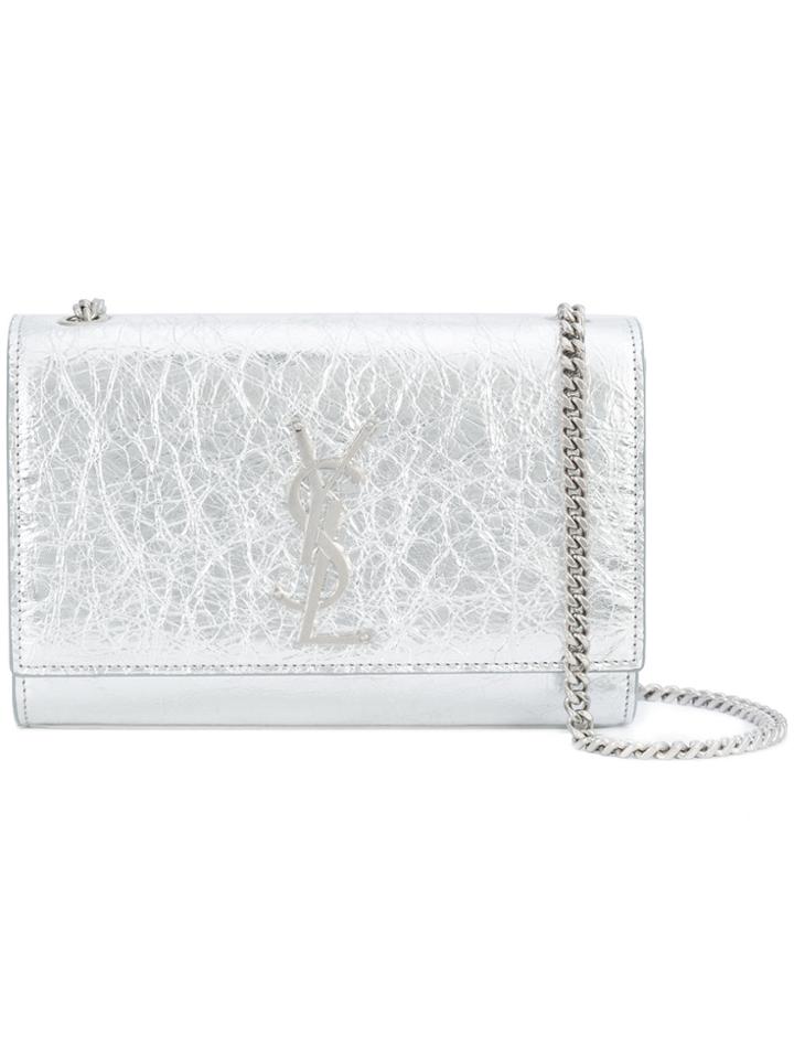 Saint Laurent Medium Monogram Kate Shoulder Bag - Metallic