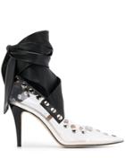 Christopher Kane Leather Strap Heel - White