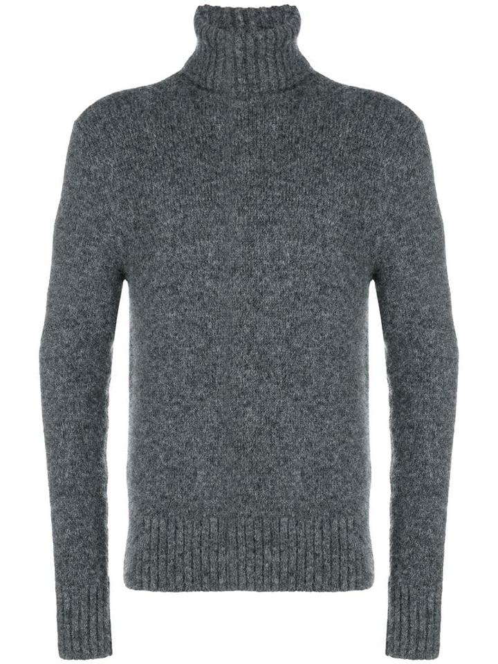Ami Paris Turtle Neck Sweater - Grey