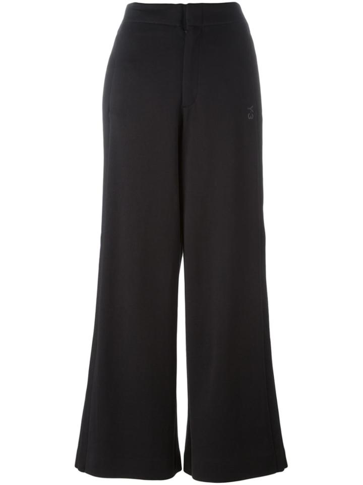 Y-3 Wide Leg Trousers - Black