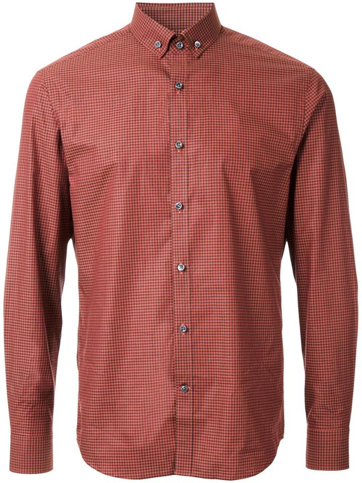 Kent & Curwen Mini Gingham Check Shirt - Yellow & Orange