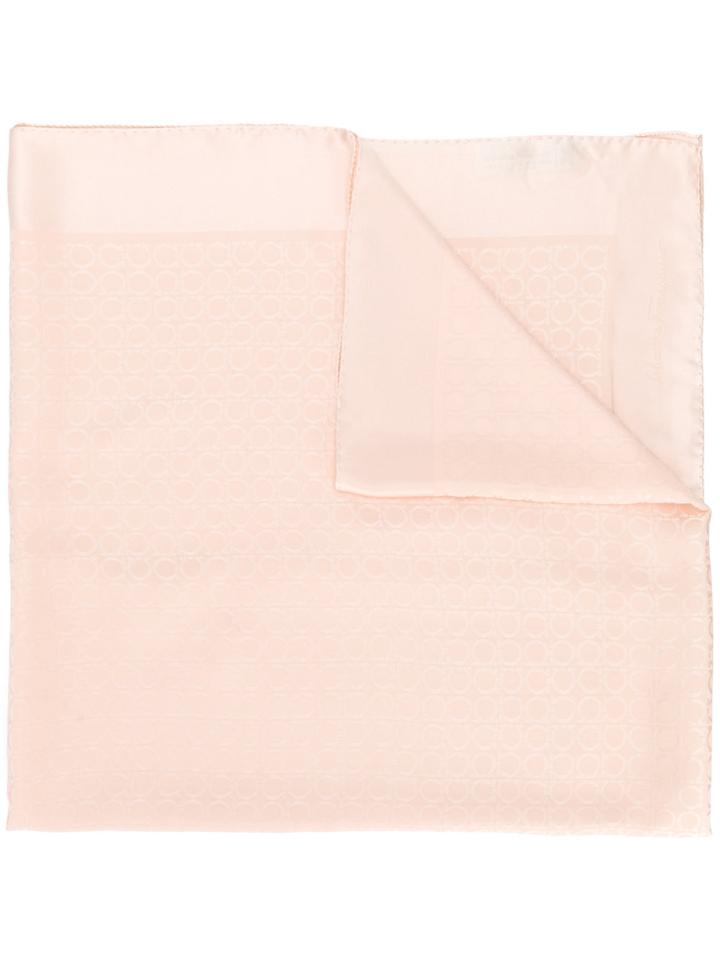 Salvatore Ferragamo Logo Scarf - Pink & Purple