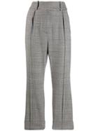 Alexandre Vauthier Check High-rise Trousers - Grey