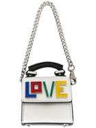 Les Petits Joueurs Nano Alex Pouch, Women's, White, Leather/plastic/metal