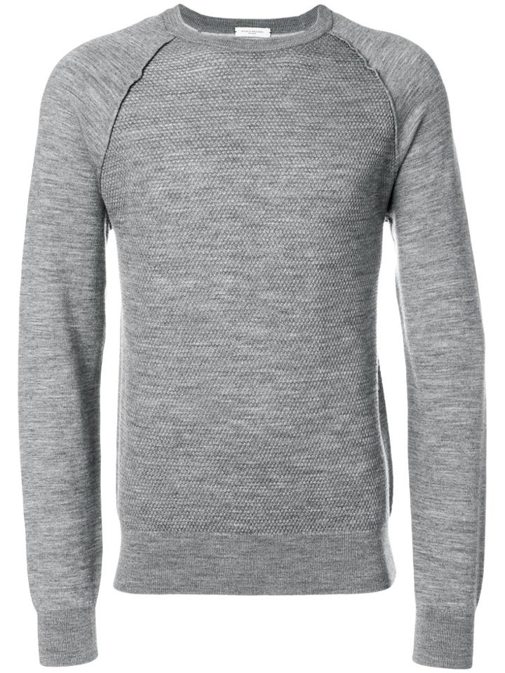 Paolo Pecora Textured Crew-neck Jumper - Grey