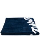 Maison Kitsuné Logo Beach Towel - Blue