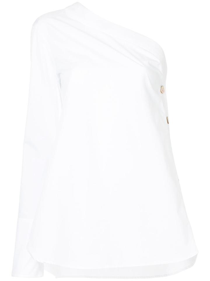 Monographie Asymmetric Long Blouse - White