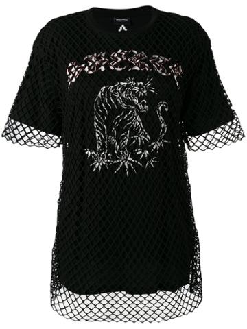 Marcelo Burlon County Of Milan - Marena T-shirt - Women - Cotton/spandex/elastane - M, Black, Cotton/spandex/elastane