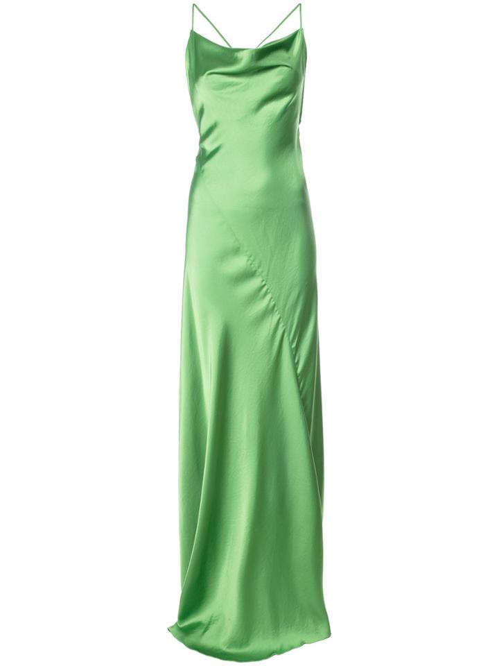 Diane Von Furstenberg Cowl-neck Maxi Dress - Green